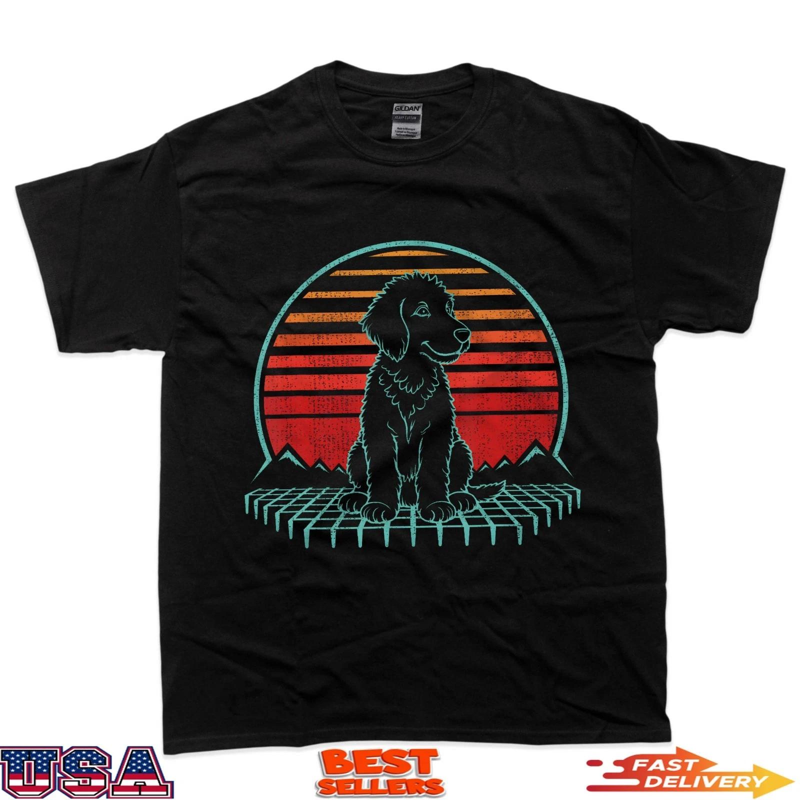 Aussiedoodle Lover Dog Owner Retro Vintage 80S T-Shirt L