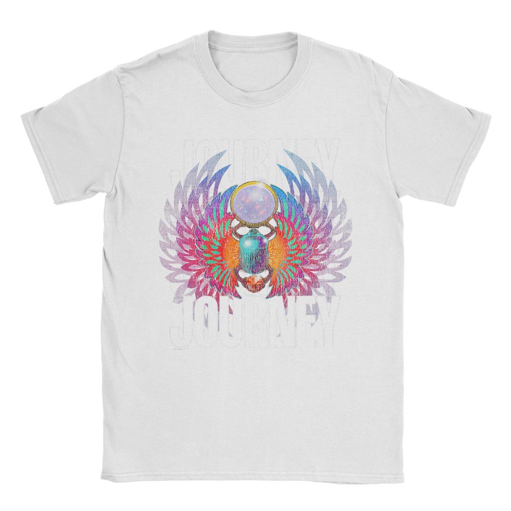 Unisex Journey Wings Lebendiger Skarabäus Band T-Shirts Baumwoll-Oberteile Lustige Kurzarm-Rundhals-T-Shirts Original-T-Shirt