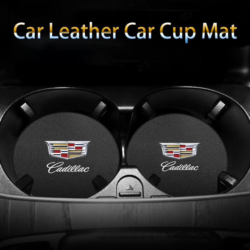 AABHY1 2pcs car cup holder mat non-slip coffee beverage mat for Cadillac ATS BLS CT4 CT6 CTS EXT SLS SRX STS XLR XT5 Escalade Deville