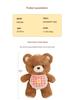 Adorable Zai Zai Bear Plush Toy - Cute Cartoon Teddy with Bib, Perfect Gift!