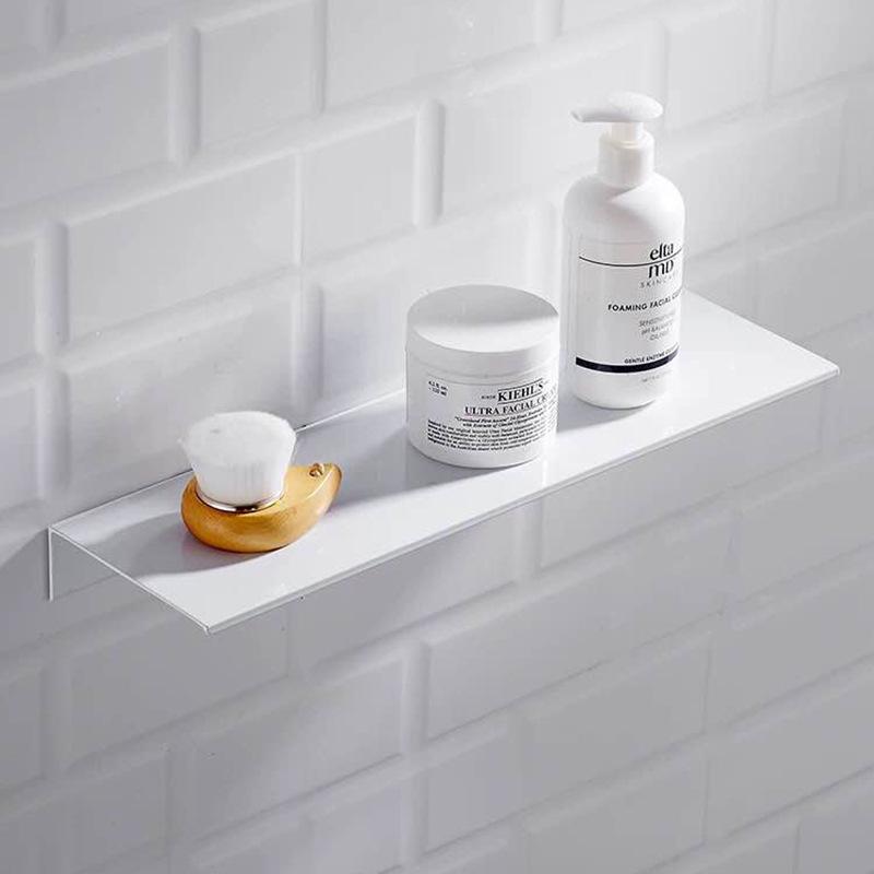 

Настенная полка для ванной из черного алюминия без сверления White 20cm (includes adhesive and screws)