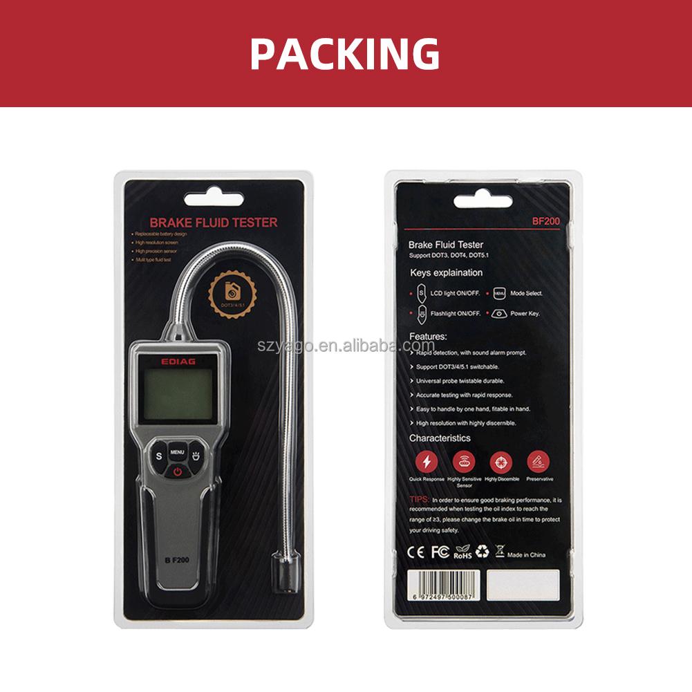 Ediag BF200 Brake Fluid Tester Pen With 5 LED Car DOT3 BF 200 Tester Support DOT3, DOT4, DOT5.1