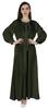 Bimba Women's  Abaya  Islamic Prayer Dress With  Hijab Scarf  Cuff On Sleeve  Muslim
