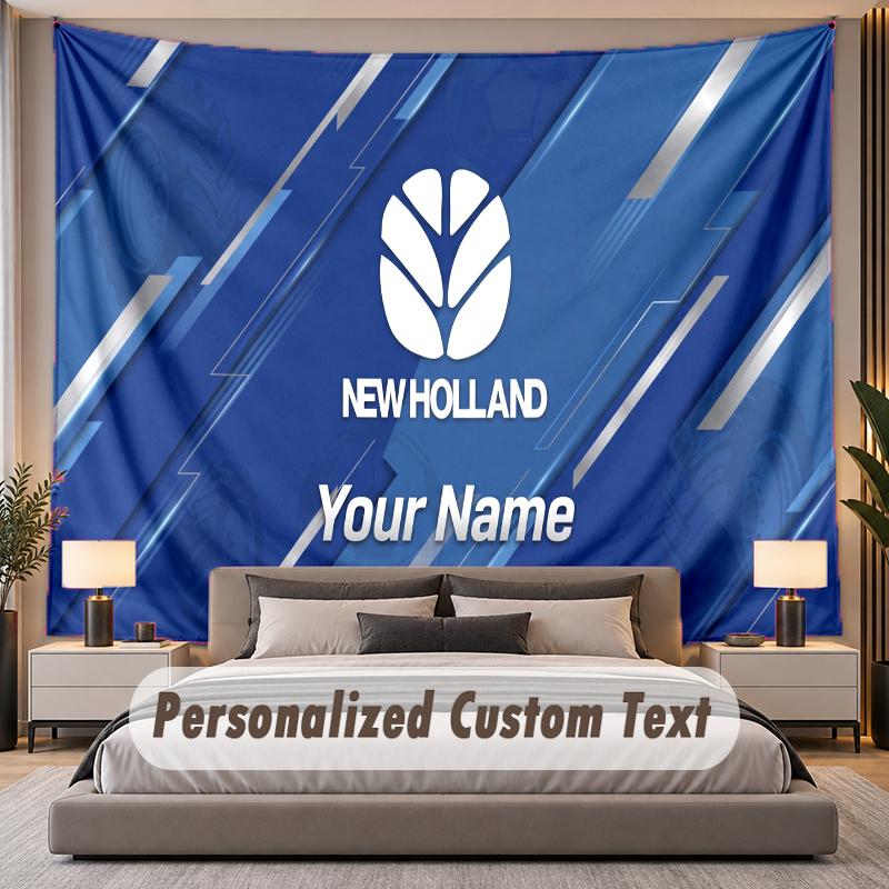 Custom Name Text Tapestry New Holland Personalized Polyester Wall Tapestry For Bedroom And Room