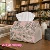 1pc, 2d Flat Printing, Tissue Box Rural Landscape Pattern Napkin Dispenser, Suitable for Home, Car, and Outdoor Gatheringsr, Tissue Decoration Rack_ZJ