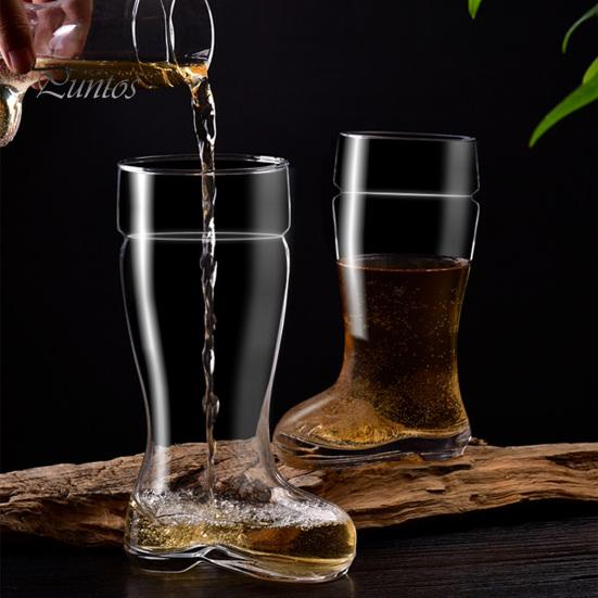 Large Capacity Beer Mug Transparent Design Funny Boot Shape Easy To Clean Dishwasher Safe Beer Cup Party Decoration