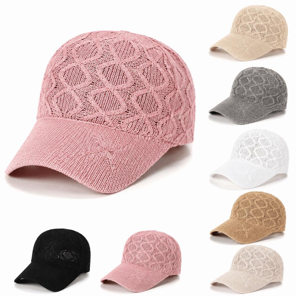 Adjustable Breathable Knit Hat Retro Adjustable Cap High Quality Mesh Hat Casual Wear