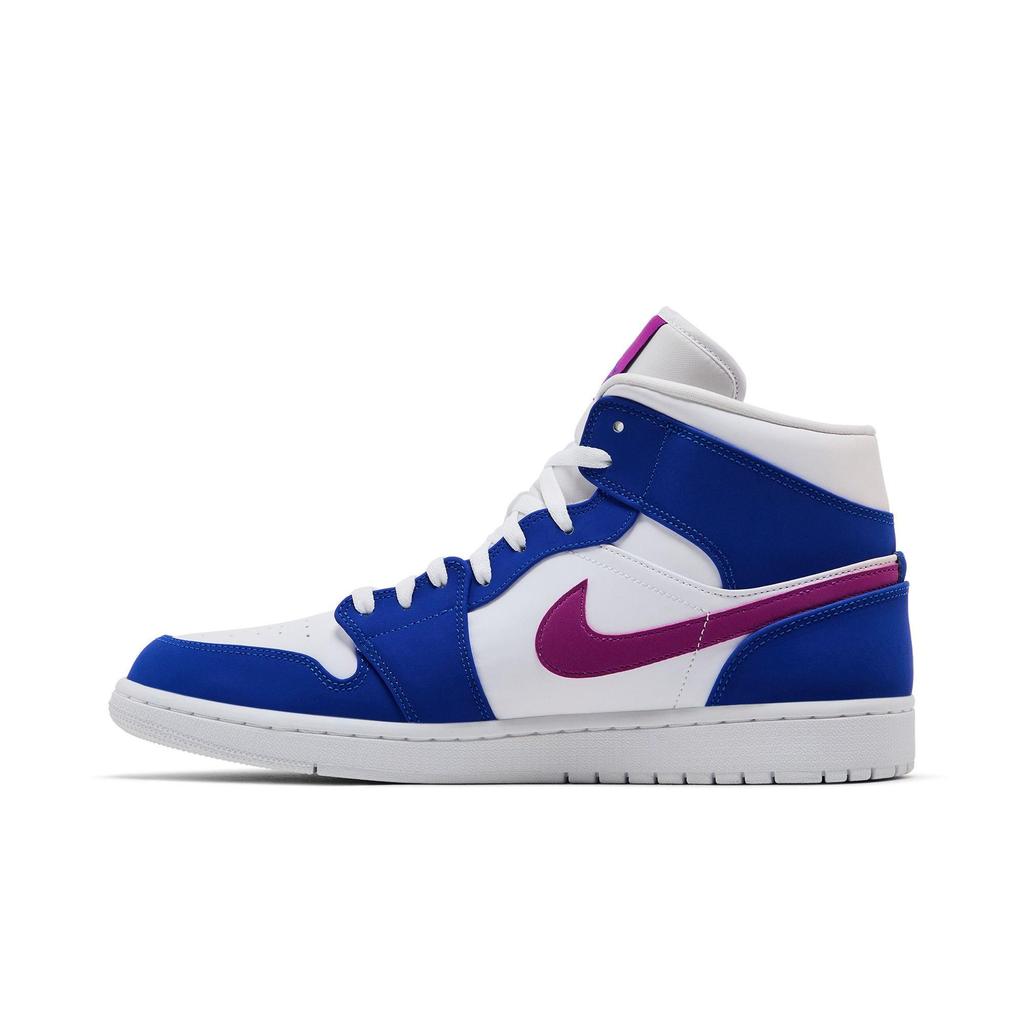 Air Jordan 1 Mid 'Royal Violet' (Unisex) Hyper Royal / Hyper Violet-White Vintage Basketball Shoes 554724 451