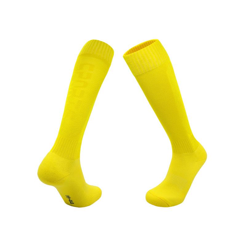 

Adult Non-Slip Breathable Long Football Training Socks with Towel Bottoms Small жовтий