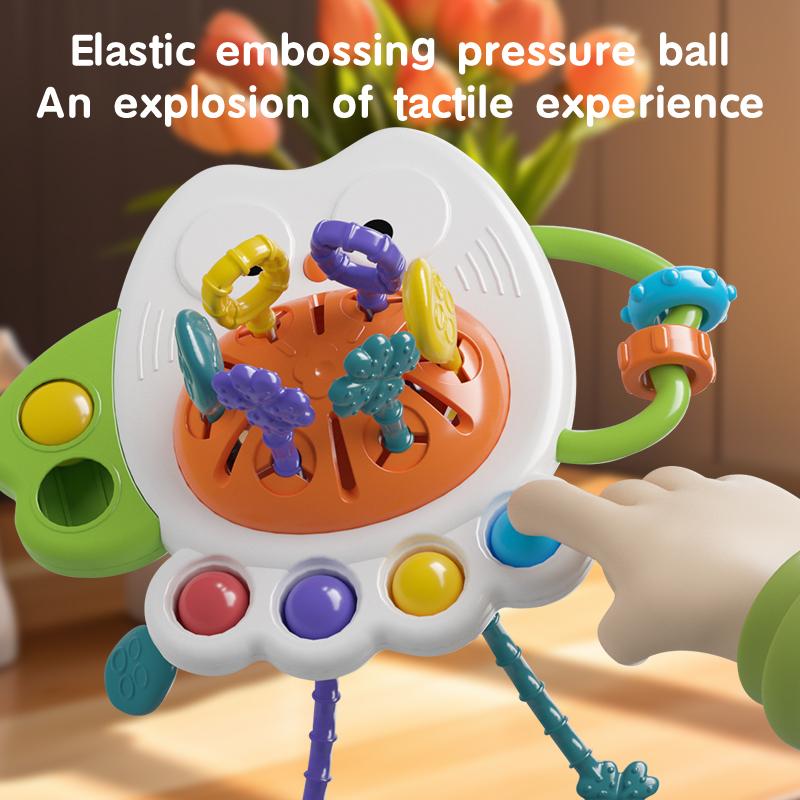 Jucării Montessori pentru Dezvoltare Senzorială Bebeluși bufniță cu Șnur de Tras Antrenament Prindere cu Degetele Jucării Educaționale pentru Învățare Timpurie Pentru Bebeluși 10 Luni+