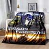 Cartoon T-Transformers Autobots Soft Flannel Blanket for Beds Bedroom Sofa Picnic,Throw Blanket for Cover Outdoor Leisure Gift