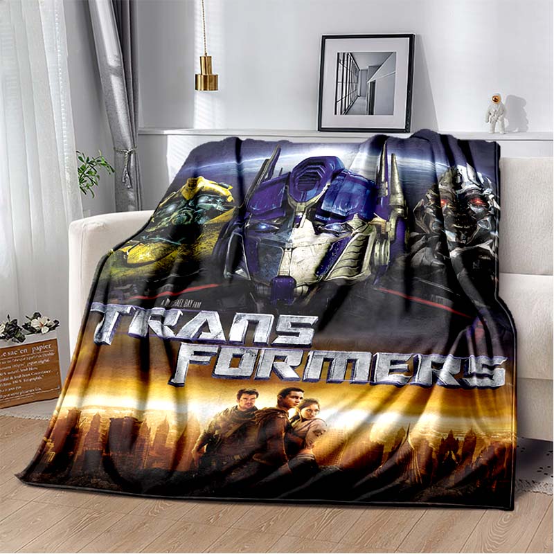 Cartoon T-Transformers Autobots Soft Flannel Blanket for Beds Bedroom Sofa Picnic,Throw Blanket for Cover Outdoor Leisure Gift