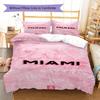 Inter Miami CF Pattern Bedding,Quilt Set Quilt Cover Pillowcase Home Birthday Gift(1 * duvet cover + 2 * pillowcase, without core)