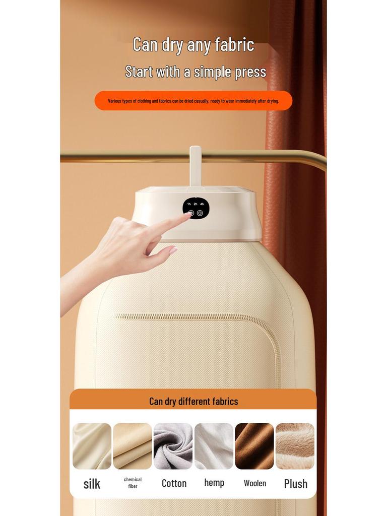 Portable Wardrobe-Style Clothes Dryer and Ironing Station