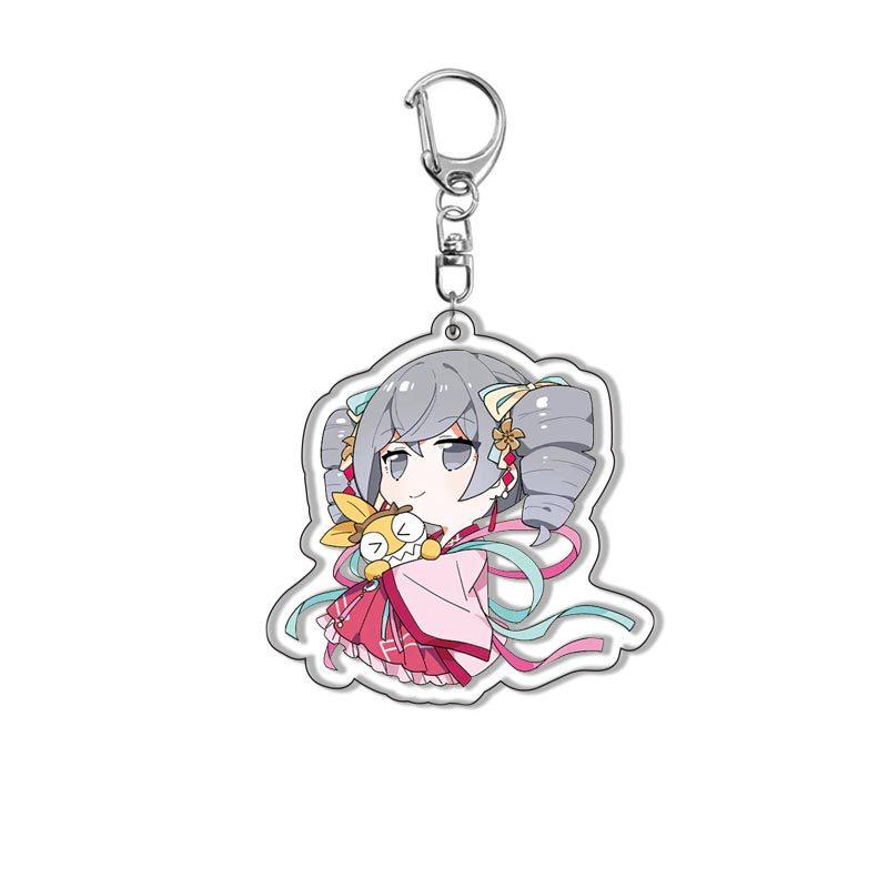 6CM Honkai Impact 3 Game Keychains Kiana Kaslana Double-sided Cartoon Figure Key Ring for Women Men Car Handbag Pendant Gifts