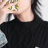 European High-End Denim Patchwork Knit Lazy Sweater, Autumn/Winter 2026 Collection