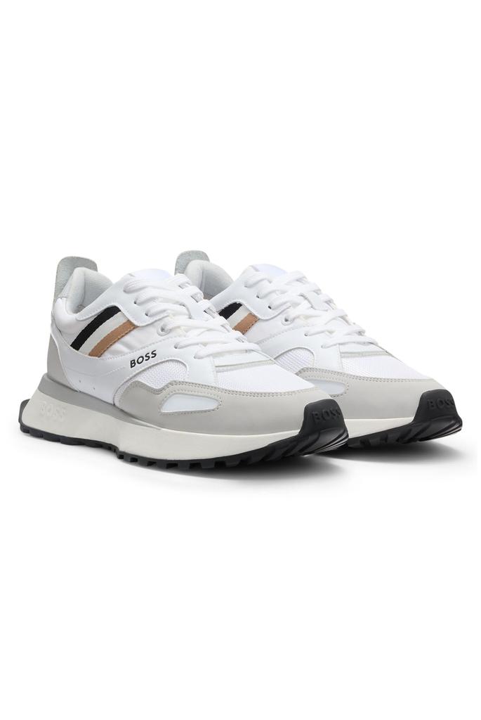 BOSS Running Size EVA Rubber Outsole Men's Sneakers, 44, White,