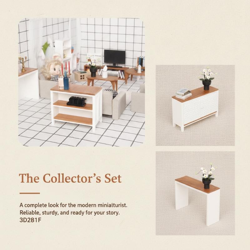 1/12 Scale Dollhouse Miniature Furniture Shelf Cabinet Operator Counter Bar Dollhouse Kitchen Accessory