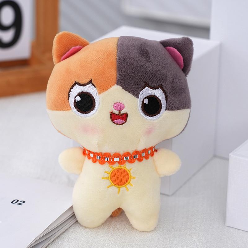 Charming Cartoon Cat Plush Keychain Pp Cotton Filled Lovely Bag Accessory