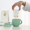 111ML Tazza da Tè Portatile Set da Viaggio per Viaggio di Lavoro Portare Tazza per Acqua Filtro Utensili per Infusione Rapida Articoli da Tavola Gatto Portafortuna