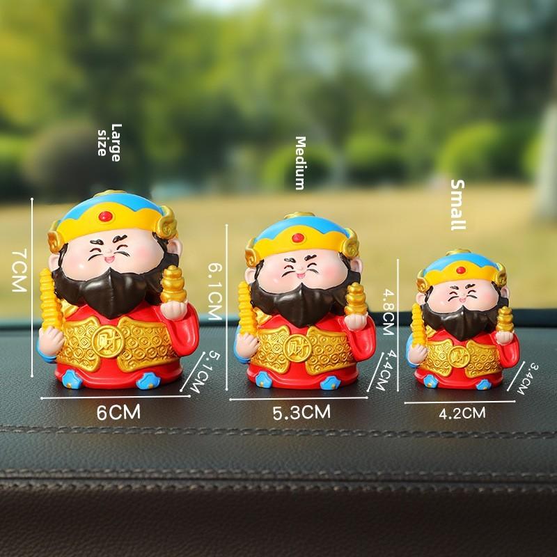 Traditionelle Fünf Gott des Reichtums Auto Dekoration Harz Kleine Figur Haus Büro Ornament