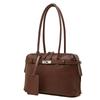 Genuine Leather Women's Bag, Niche Design Sense Tote Bag, Fashionable Large-capacity Hand-held Shoulder Bag
