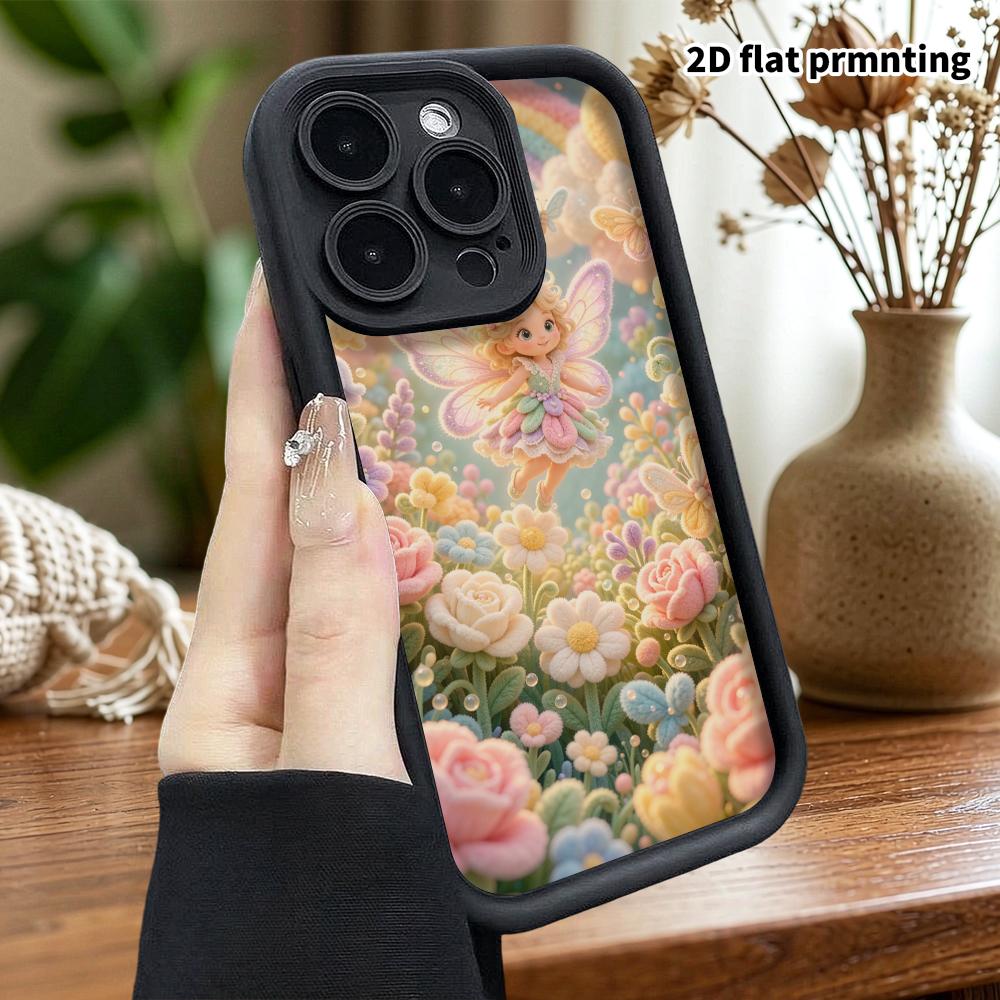 Phone Case: 2D Flat Design Suitable for iPhone 18 17 16 15 14 13 Pro Protective Case, Butterfly Fairy, Perfect Christmas and Halloween Holiday Gift