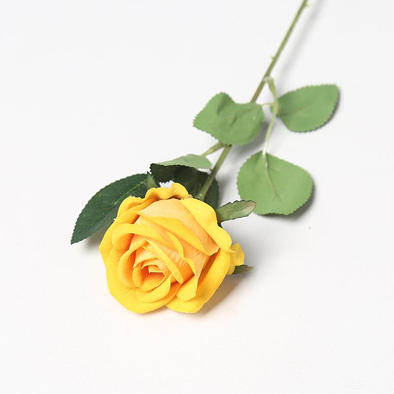 Sevgililer Günü veya Qixi Festivali, Düğün Dekorasyonu, Gül Çiçek Duvarı veya Etkinlik Dekorasyonu İçin Tek Kadife İnci Gül Yapay Çiçek.