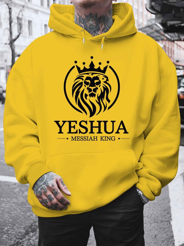 Casual Polyester Sweatshirt with Slight Stretch Hooded Collar Unisex Fashion Brand Pullover for Spring and Autumn Plus Size