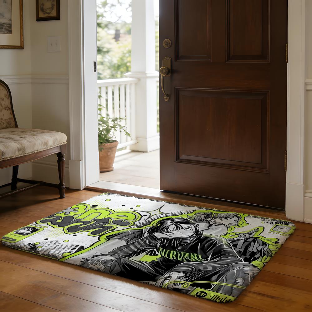 AAya OOosawa KKoga MMitsuki Floor Mat Soft Flannel Absorbent Mat Non-Slip Rug Home Bedroom Bathroom