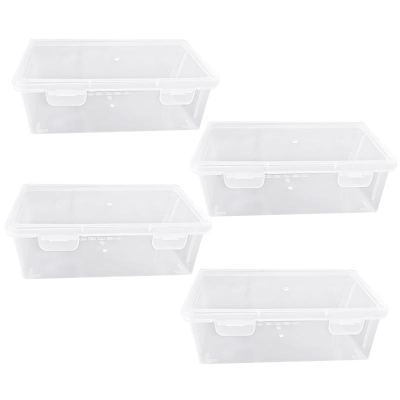 1/2/4Pack Transparent Pencil Organizer Box, Large Capacity Desk Storage for Art Supplies, Brushes Pens Markers, Simple Tool Case