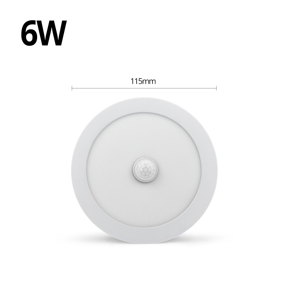 

Датчик движения PIR светодиодный потолочный светильник 6 Вт 12 Вт 18 Вт алюминиевый корпус светильник 110 В-220 В для дома вход лестница балкон коридоры White