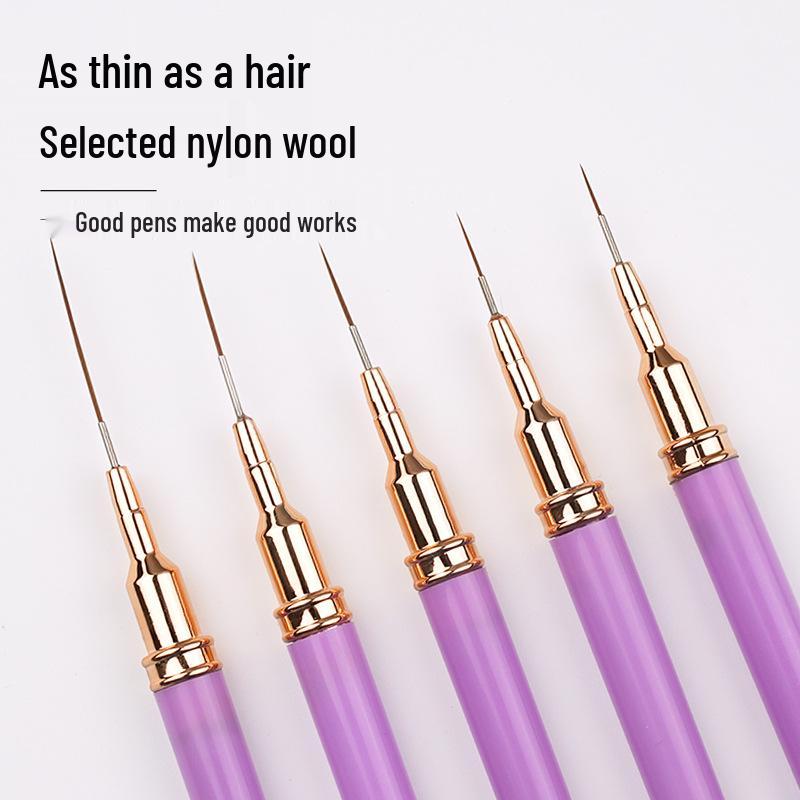 Professional Five-Piece Nail Art Pen Set - High-End Line Drawing and Painting Multifunctional Tools