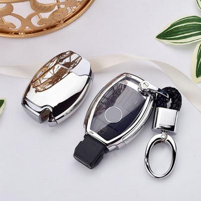 PC + TPU obudowa pilota z kluczykiem samochodowym obudowa z uchwytem dla Mercedes Benz ABRG klasa GLK GLA W204 W251 W463 W176 breloki