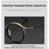 Retro Brand Design Luxury Round Frame Glasses Frame for Men Women Ultralight Stainless Steel Alloy Anti Blue Light Eyeglasses