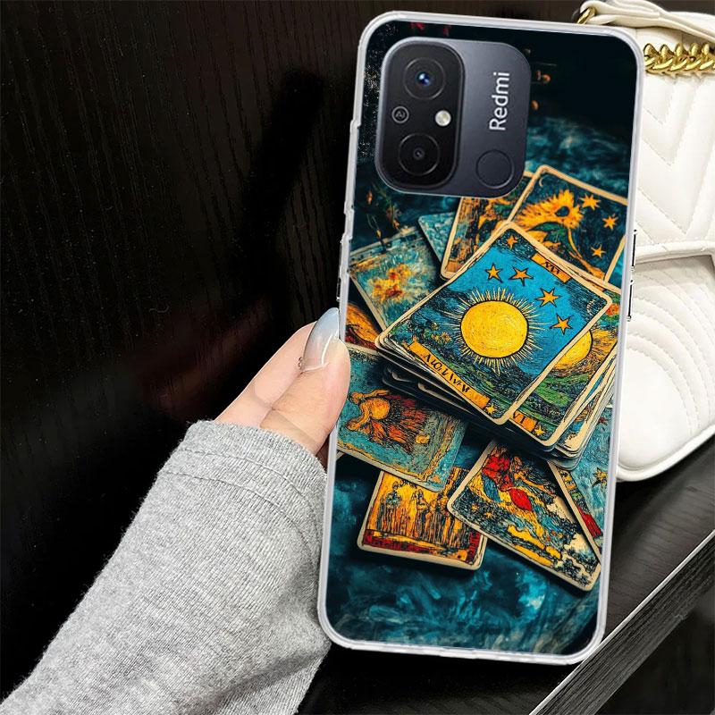 Witch Tarot Card Case for Xiaomi Redmi 14C 13C 13 12C 12 10C 10 10A Phone Cover 9C 9 9A 9T 8 8A 7 7A 6 6A K70 K40 K20 Pro