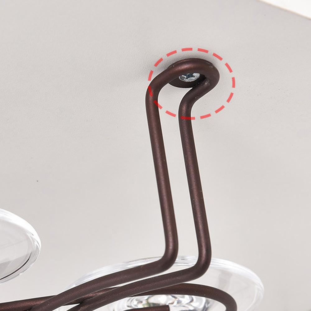 Iron Goblet Storage Shelf Cabinet Organizer Wine Glass Rack Cup Hanger Stemware Holder Hanging Rack