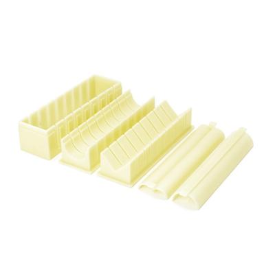 Neues 3er-Set Kunststoff Sushi Maker Ausrüstungsset Antihaft DIY Kimbap Sushi Rollen Form Multifunktional Rund Quadratisch Herzförmig