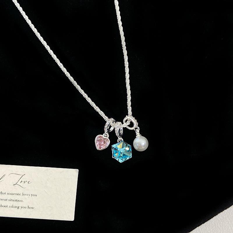 

Жемчужная любовь циркон кулон ожерелье нишевое изысканное универсальное ожерелье-цепочка на ключицу модный темперамент высококлассные ювелирные изделия