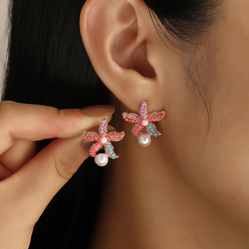 New Exaggeration Ocean Shell Texture Stud Earrings For Women Trendy Accessories Personalization Jewelry Earrings Daily Wear