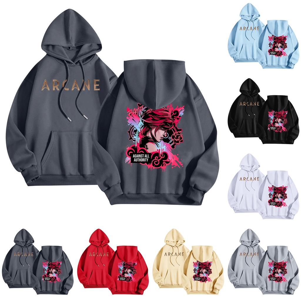 Women Fashion O Neck Long Sleeve Printed Top Hoodie Sweatshirt