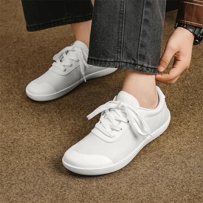 Fashion New Minimalist Shoes for Men Wide Toe Barefoot Zero Drop Shoes Casual Breathable Mesh Lightweight Walking Sneakers Man