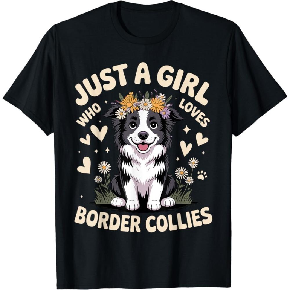 

Дизайн бордер-колли для женщин, девочек, футболка для любителей собак бордер-колли XXXXXL чёрный