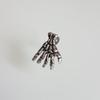 Skull Devil Hand Lip Piercing Zircon Skeleton Labret for Women Men Palm Stud Earrings Christmas Gift Hot Unique Punk Metal 1pc