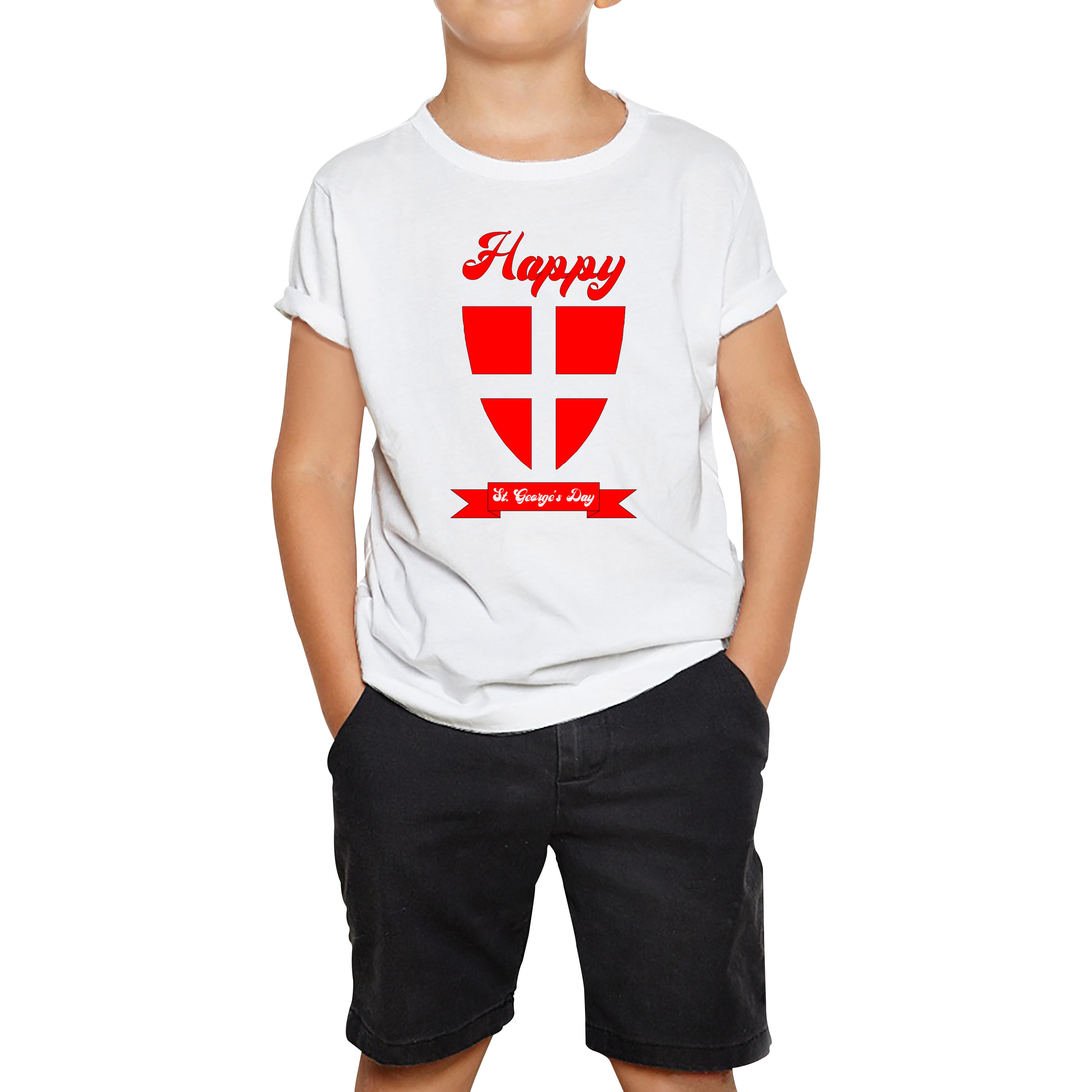 

Happy St. George s Day Knight Shield Kids T Shirt 160
