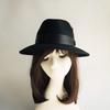 Europe And The United States Export Foreign Trade Feather Black Woolen Jazz Top Hat Men And Women Autumn And Winter Panama Gentleman Felt Hat