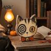 Three-dimensional Layered Painting Ornaments Halloween Wooden Ornaments, Distressed Pumpkin/Cat Decorations, Desktop & Wall Durable Wood Tabletop Art