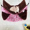 Pink Rabbit Double Layer Interlayer Warm Hammock Hanging Bed House Sleeping Bag for Squirrel Small Pets