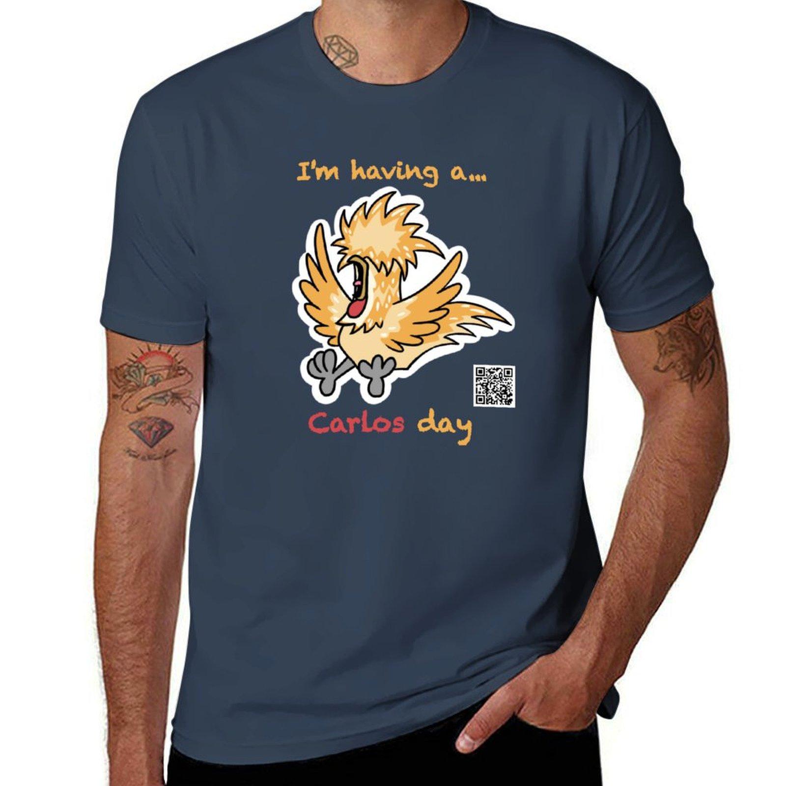 t Having a Carlos designer Rooster - graphic Day Moody t Carlos shirts mens the T-Shirt shirts S