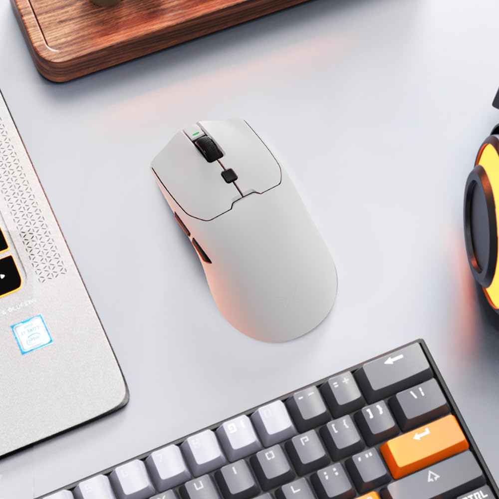 DELUX M700PRO Wireless Gaming Lightweight PAW3395 Sensor 26000 80 Million 90 Hours of 1000Hz Polling Rate Mouse, 59g, DPI, Clicks, Life, Dual-Mode